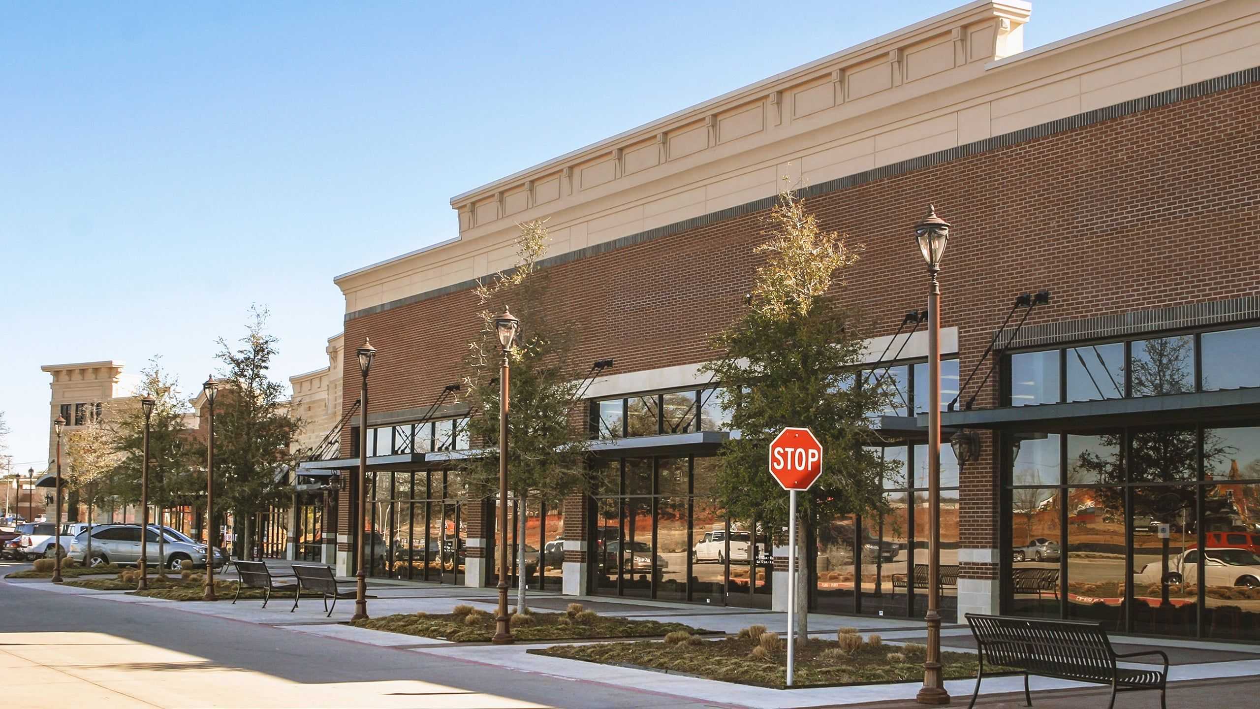 Brick commercial building